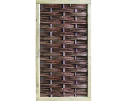 Blickschutzmatte aus Weide mit Holzrahmen