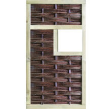 Sichtschutzzaun aus Weide mit Holzrahmen