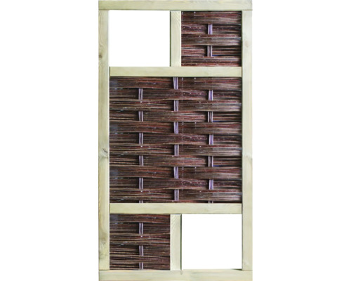 Sichtschutzelement aus Holz und Weide