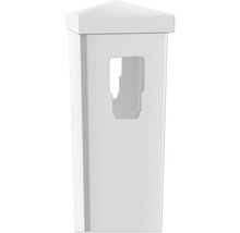 Zaunpfosten aus Kunststoff mit Aussparung