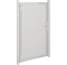 Gartentür aus Aluminium mit horizontalen Lamellen