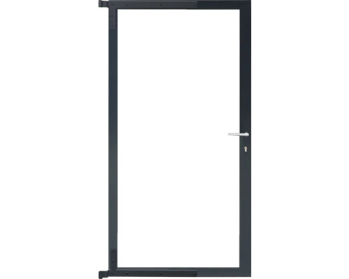 Türrahmen aus Metall mit Griff und Schloss