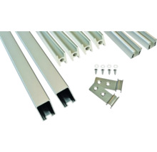 Aluminiumprofile, Schrauben und Montagewinkel Set