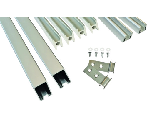 Aluminiumprofile, Schrauben und Montagewinkel Set