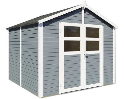 Gartenschuppen mit Doppeltür und Fenstern