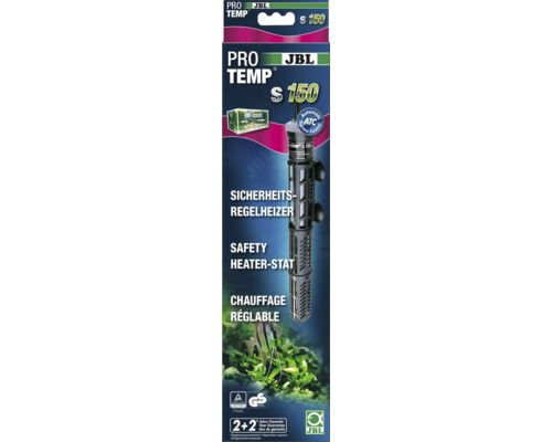 Aquariumregelheizer JBL PROTEMP S 150 Sicherheitsregelheizer mit Schutzkorb, 150 W, für Aquarien 90 - 200 L JBL Pro Temp S 150 Aquarienheizer Verpackung