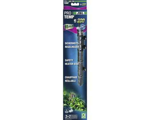 Aquariumregelheizer JBL PROTEMP S 200 Sicherheitsregelheizer mit Schutzkorb, 200 W, für Aquarien 100 - 300 L JBL Regelheizer Pro Temp S 200 Verpackung