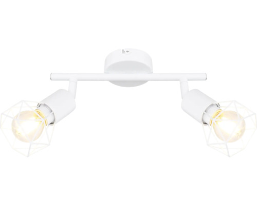 Weiße Deckenleuchte mit zwei Strahlern