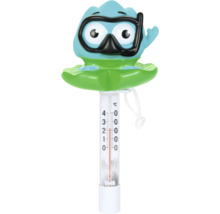 Poolthermometer mit Vogelmotiv und Taucherbrille