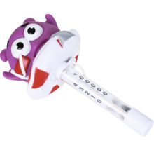 Poolthermometer mit lila Fischfigur zur Temperaturmessung