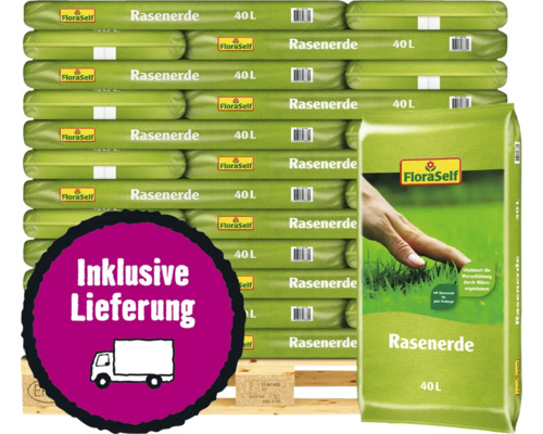 Rasenerde FloraSelf 36x40 L (= 1,44 m³) Palette inkl. Lieferung