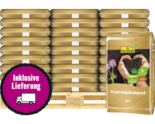 Ursprungskompost FloraSelf Nature Terra Alpin 45x30 L (=1,35 m³) Palette inkl. Lieferung