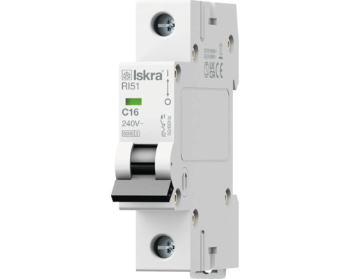 Leitungsschutzschalter Iskra® RI51 C16 16A 1-polig Iskra Leitungsschutzschalter RI51 C16