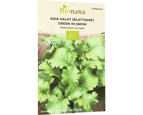 Salatsamen Bionana Asia-Blattgemüse 'Green in Snow'