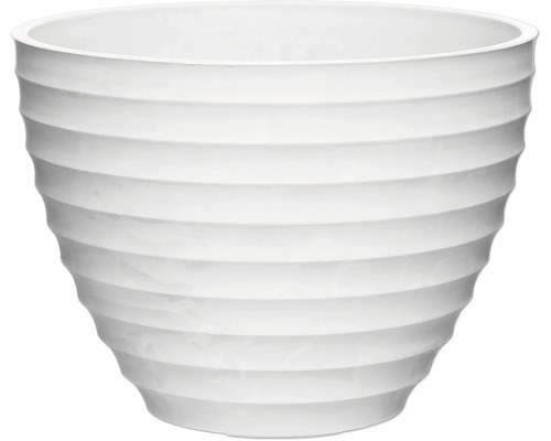 Pflanzgefäß Darwin Ø 26 cm H 19 cm Kunststoff weiß