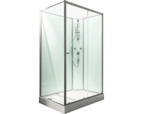 Komplette Duschkabine mit Brausegarnitur und Brausewanne