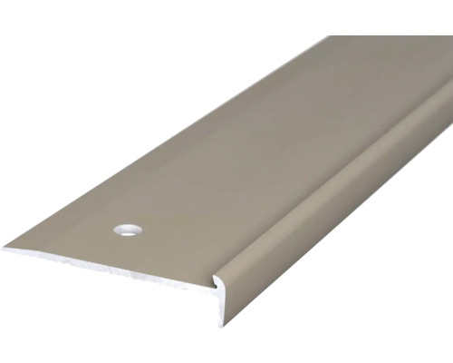 Prinz Treppenkantenprofil Alu Edelstahl matt gelocht 45 x 10 x 2500 mm Treppenkantenprofil aus Metall mit Schraubloch