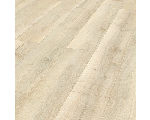 Swiss Krono Laminat EXQUISIT Belvedere Eiche Eiche Landhausdiele 1380 x 193 x 8 mm Helle Laminatboden-Ansicht mit Holzstruktur