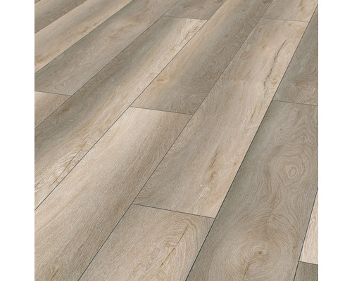Swiss Krono Laminat ROBUSTO Gnarrenburg Eiche Titan Eiche Landhausdiele 1375 x 188 x 12 mm Verlegter Laminatboden in Holzoptik.