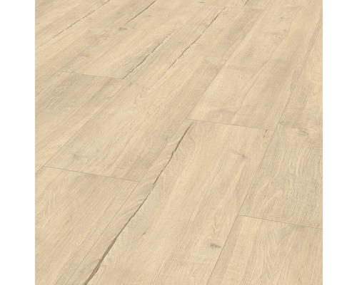 Swiss Krono Laminat Eiche Landhausdiele 1380 x 244 x 8 mm Verlegtes Laminat in hellem Holzdesign als Bodenbelag