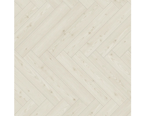 Laminat Trendtime 3 Lärche Yukon weiß Fischgrät 858 x 143 x 8 mm Holzboden im Fischgrätmuster