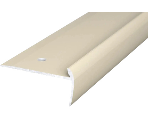Prinz Treppenkantenprofil Alu sahara gelocht 45 x 21,5 x 2500 mm Bodenprofil aus Kunststoff