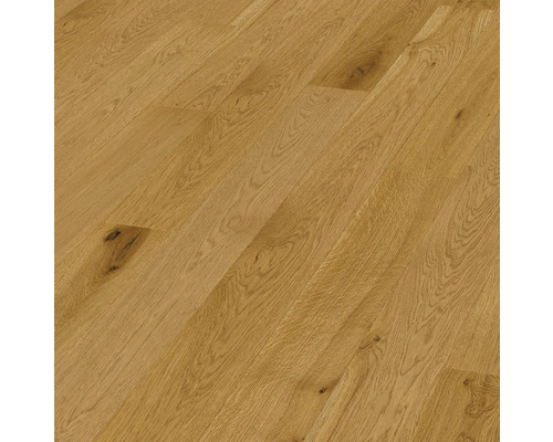 Parkett Elbrus Eiche Landhausdiele Matt lackiert Gebürstet 2190 x 162 x 13 mm Helle Eichenparkett-Oberfläche