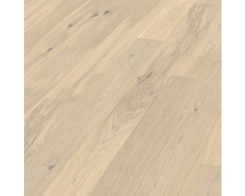 Parkett Tronfjell Eiche Landhausdiele Naturgeölt Gebürstet 2190 x 162 x 13 mm Heller Holzbodenbelag mit Maserung