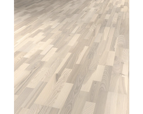 Ter hürne Echtholz-Parkett Esche weiß Esche Schiffsboden Weiss lackiert 1182 x 200 x 11 mm Heller Holzbodenbelag im Innenraum