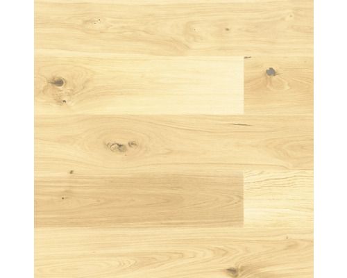 Parkett Eiche 1-Stab Rohholzoptik Various Landhausdiele gebürstet naturgeölt 1092 x 130 x 14 mm Helle Holzbodenfläche aus Eiche