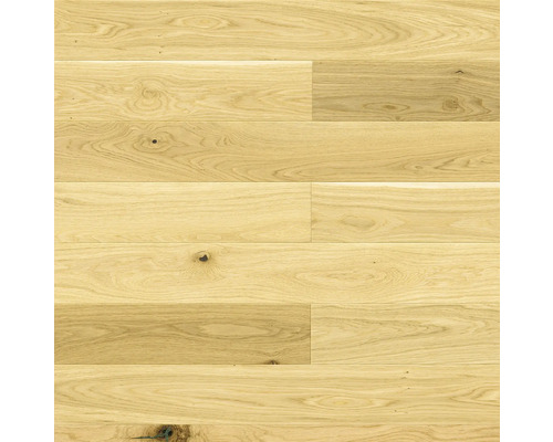 Parkett Eiche 1-Stab Rohholzoptik Family Landhausdiele gebürstet matt lackiert 1092 x 130 x 14 mm Holzboden aus Eiche, Dielenmuster