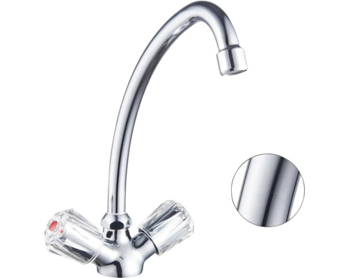 Spültischarmatur mit zwei Griffen