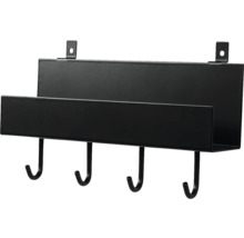 Schlüsselbrett aus Metall mit vier Haken