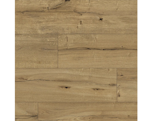 Nahaufnahme von Laminatboden in Holzoptik