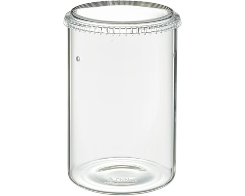 Pflanzgefäß Chihiros Glass Pot Dew L ca. 20 x 14 cm, ca. 2.700 ml Scanning Glass für Wabi Kusa oder Terrascaping Projekte mit Deckel und Lüftungslöchern Klares Glasrohr