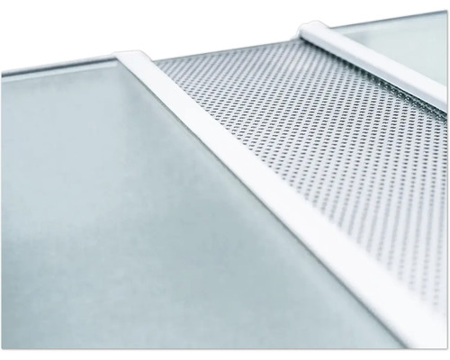 Detailansicht eines Insektenschutzgitters mit Rahmen