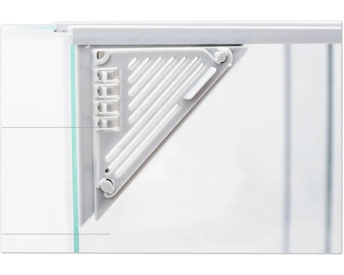 Detailansicht einer Glasklemme zur Befestigung einer Glasscheibe