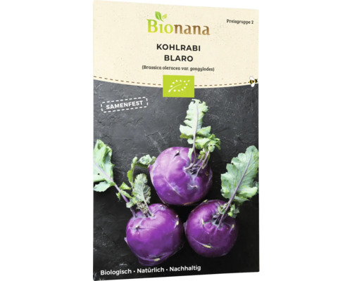 Gemüsesamen Bionana Kohlrabi 'Blaro'