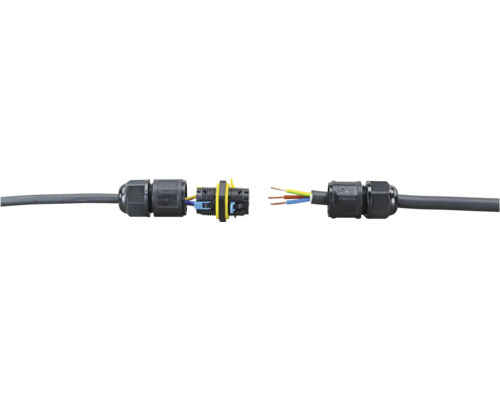 Installierte Kabelverschraubung mit Kabel