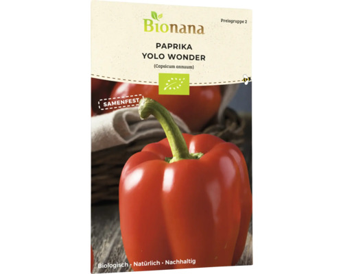 Gemüsesamen Bionana Paprika 'Yolo Wonder, grün rot abreif.'