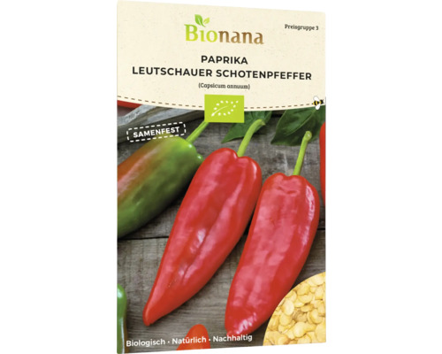 Gemüsesamen Bionana Paprika 'Leutschauer Schotenpfeffer'