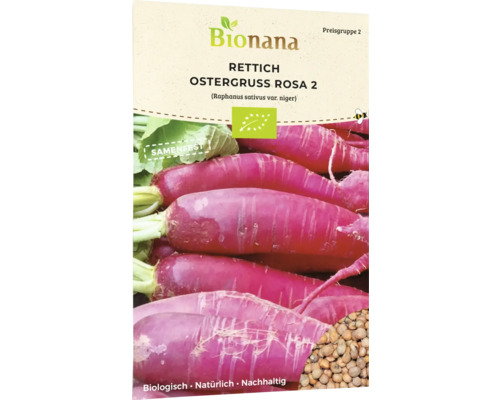 Gemüsesamen Bionana Rettich 'Ostergruß Rosa 2'