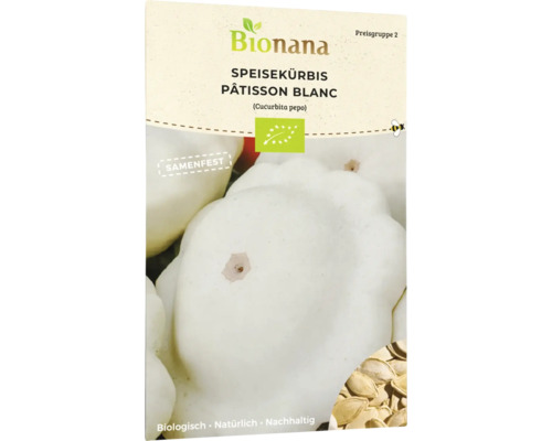 Gemüsesamen Bionana Kürbis 'Patisson blanc'