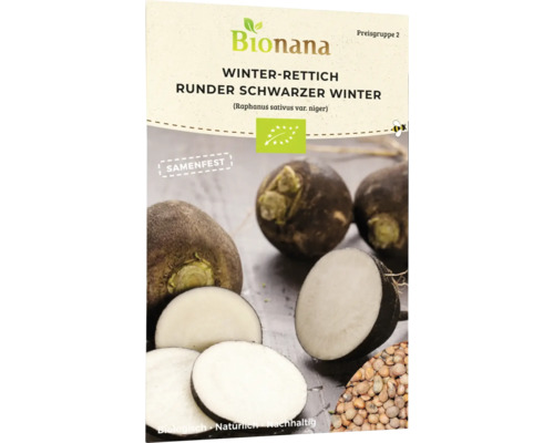 Gemüsesamen Bionana Rettich 'Runder schwarzer Winter'