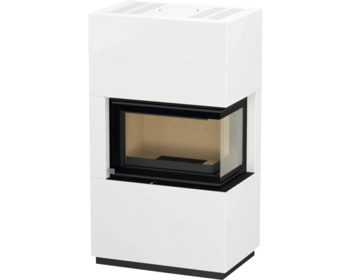 Kaminofen mit rechteckiger Form und Glasfenster