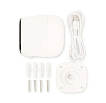 Überwachungskamera mit USB-Kabel, Montageplatte, Schrauben und Dübel