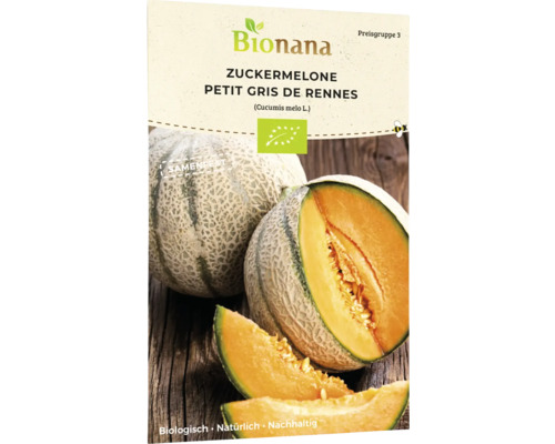 Gemüsesamen Bionana Zuckermelone 'Bio Zuckermelone, Petit gris de Rennes'