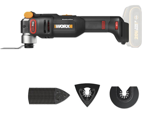 Akku-Multifunktionswerkzeug Worx Nitro WX698.9, 20 V, ohne Akku und ohne Ladegerät Worx Sonicrafter Akku-Multifunktionswerkzeug mit Zubehör