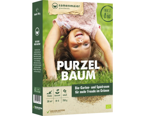 Bio-Gartenrasen Samen Maier 'Purzelbaum' 750 g / 30 m²