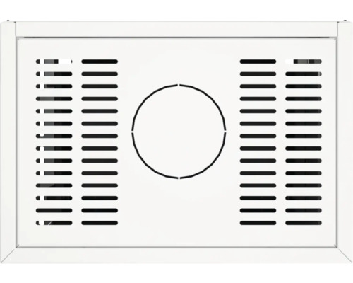 Ventilationsgitter mit runden Ausschnitt und horizontalen Schlitzen